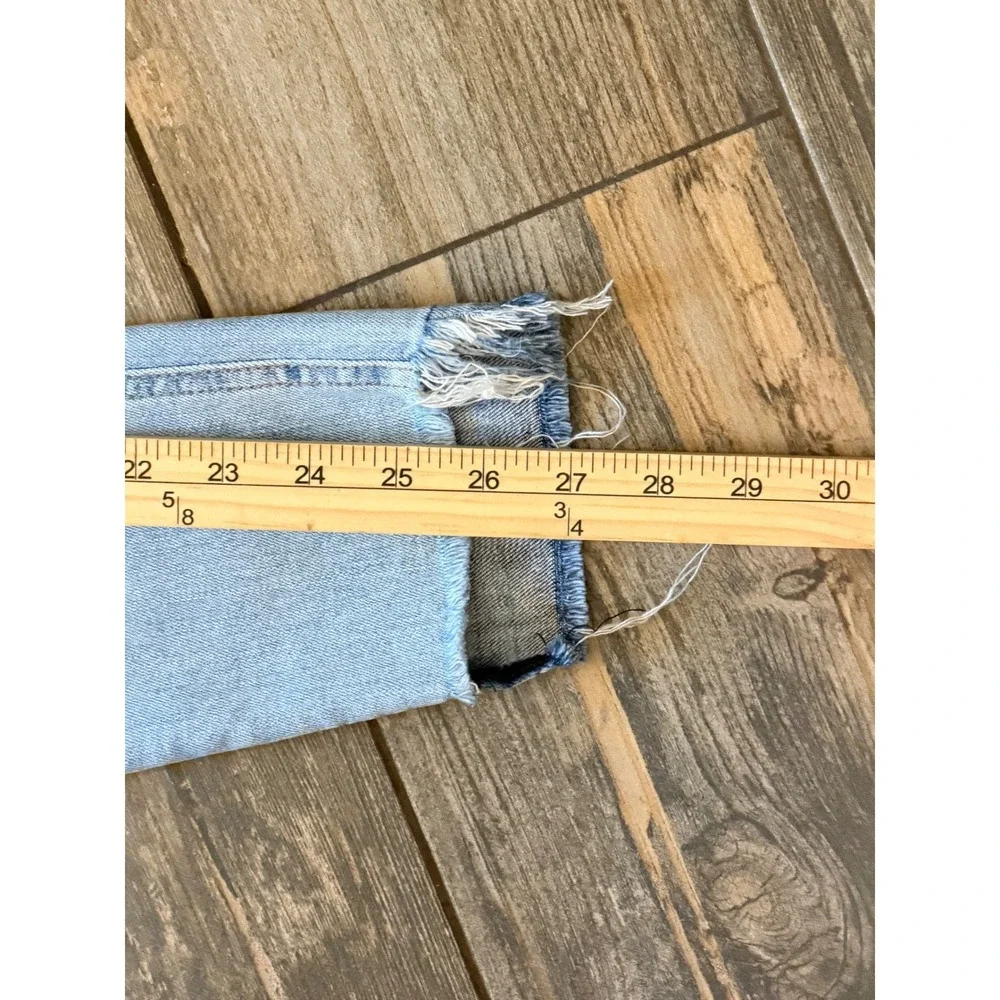 Rag & Bone Jean Capri Wiley Light Wash Raw Step Hem Slim Cropped Jeans Size 25